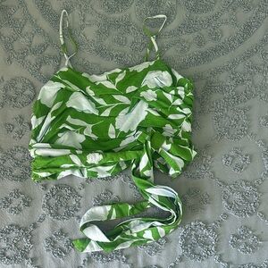 Kate Spade / Target Leaf Print Camisole in Green and White